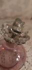 ROSE AND CHANDELIER CRYSTAL PERFUME BOTTLE LID, with stopper cap, Unusual 