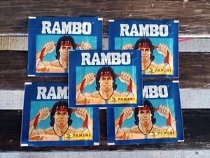 1986 RAMBO - Panini - (5) Sealed Sticker Packs Panini - Bild 1 von 5