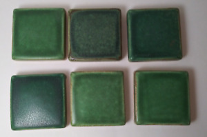 Lot of 6 MOTAWI TILEWORKS  Project (sample) Tiles, Green 3X3, NEW Mint, BX2