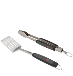 Char-Broil Grill 2 Piece Tool Set Spatula And Locking Tongs Stainless Steel NEW! - Picture 1 of 1