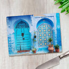 Niebieskie drzwi Maroko Szklana deska do krojenia Duża oszczędność blatu kuchennego