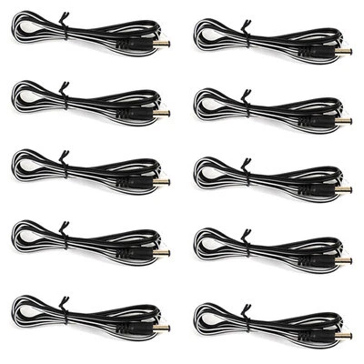 VIDEO SECURITY SOLUTIONS 10x Power Box Supply Pigtail Cable 3ft DC Male Plug for CCTV Security Camera 3fx