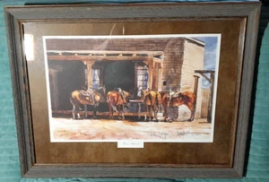 "Doc's Retreat" Buck Taylor Aquarelldruck 142/750 signiert 12/4/09 gerahmt..." - Bild 1 von 14