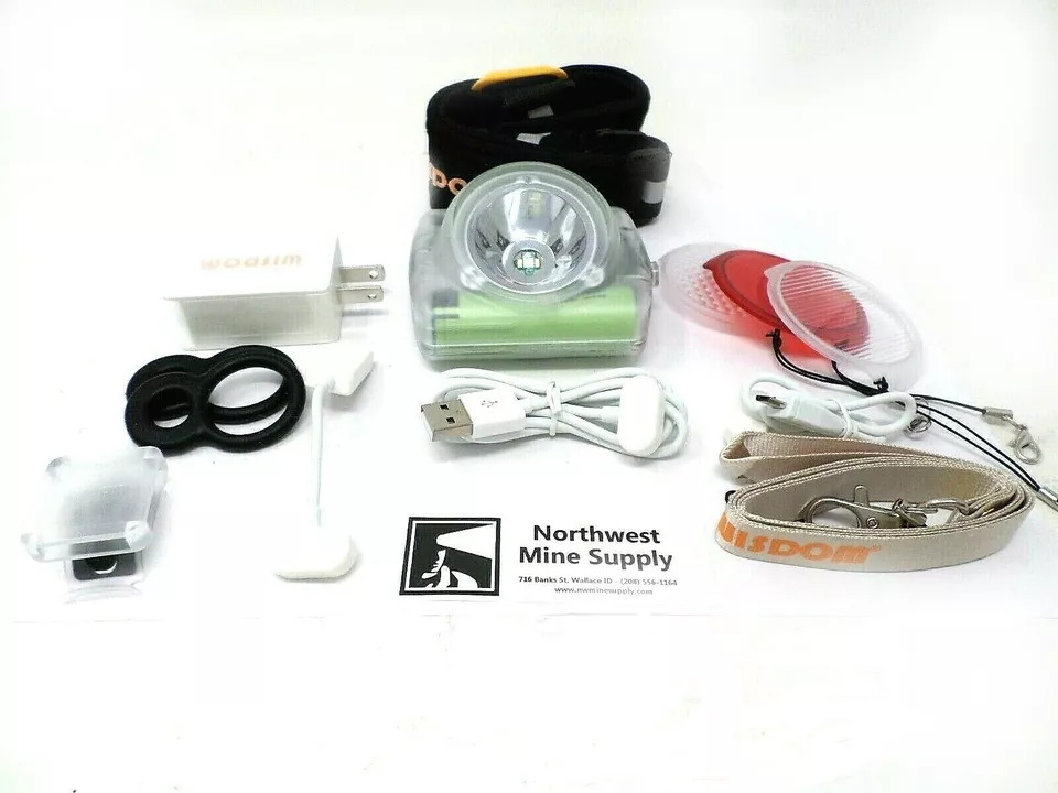 Wisdom Cap Lamp Model 4 (4A) Hard Hat Cordless Miners Light w/Accessories - Image 1 of 4