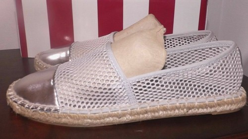 NEW BALANCE SCARPE MOCASSINO CIRCUS BY SAM EDELMAN FLAT SLIP ON COMODE GRIGIO E ARGENTO MISURA 7 5M