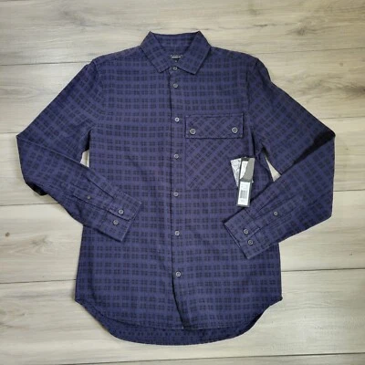 Camisa Marc By Marc Jacobs Para Hombre XS Azul Tinta Abotonada Manga Larga Algodón Nueva Foto 1 de 4