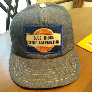 Vintage Blue Jean Patch Hat Made In Korea By Cardinal Cap And Jacket Company Out - Picture 1 of 12