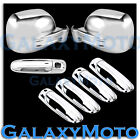 Chrome Mirror+4 Door Handle w/ PSG Keyho+Tailgate Cover for 02-07 JEEP LIBERTY