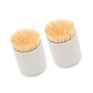 2 Stück Einfach Rein Weiß Porzellan Zahnstocher Halter Spender Für Zuhause Küche... - Bild 1 von 4