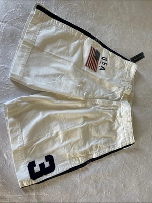 Polo Ralph Lauren Relaxed Fit Chino Náutico Masculino Shorts/AmericanFlag Patch 32 - Imagem 1 de 4