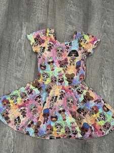 LOL Surprise Doll Print Girls Dress Short Sleeve Custom - Picture 1 of 7