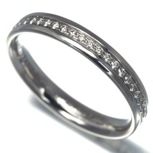 Auth Tiffany&Co. Ring Metro Full Eternity US5 18K 750 White Gold - Picture 1 of 5