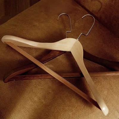 Holz Kleiderbügel Set 5 Stück mit 360 drehbarem Haken Rutschfeste - Bild 1 von 4