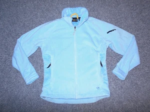 MOUNTAIN HARDWEAR VTG DAMEN SMALL HELL BABYBLAU GLATT FLEECE JACKE - Bild 1 von 4