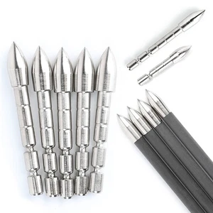 12X Archery Arrowhead 60-120gr Insert Point ID4.2 Arrow Shaft Bow Target Hunting - Picture 1 of 14