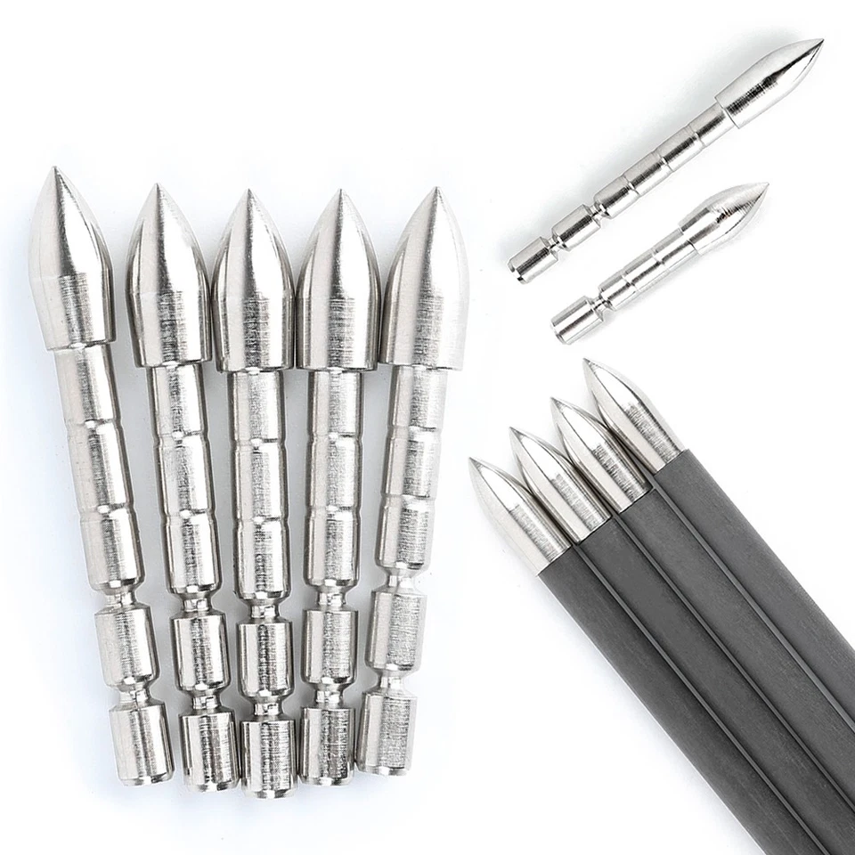 12X Archery Arrowhead 60-120gr Insert Point ID4.2 Arrow Shaft Bow Target Hunting - Image 1 of 4