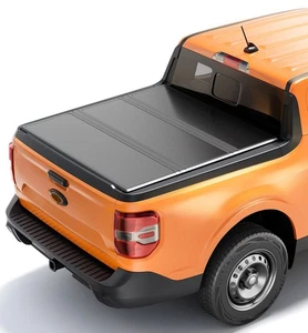 4.5/4.6FT FRP Tri-Fold Hard Tonneau Cover For 2022-2025 Ford Maverick Truck Bed - Picture 1 of 7