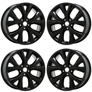 19" Hyundai Santa Fe Gloss Black wheels rims Factory OEM set 70910 EXCHANGE - Picture 1 of 8