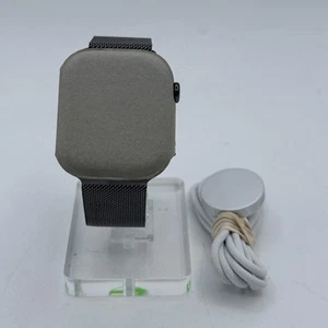 New Unlocked Apple Watch Series 10 46MM Titanium Slate Milanese Loop A3003 - Photo 1 sur 12