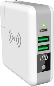 Xqisit 3 in 1 Tragbare 6700mAh Weltreise Powerbank Kabelloses Ladegerät - Bild 1 von 4
