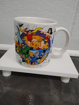 TAZA DE LA LIGA DE LA JUSTICIA Good Company DC Comics café vintage años 80 Foto 1 de 3