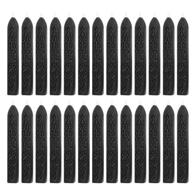 26 piezas palos de sellado de cera palos de cera sellador negro Foto 1 de 4