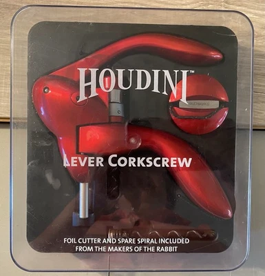 Houdini Lever Corkscrew with Foil Cutter from the makers of Rabbit - Image 1 of 3