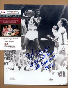 BOB MCADOO Signed Inscribed Autograph Auto 8x10 B&W Basketball Photo JSA π .COA - Picture 1 of 4