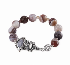 Bracciale di Agate con Maschera in Argento - Foto 1 di 1