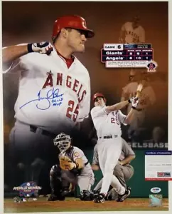 Troy Glaus "02 WS MVP" autograph Angels signed World Series 16x20 Photo PSA COA - Picture 1 of 1
