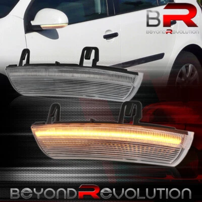 For 2004-2009 Golf MK5 R32 Clear Sequential LED Side Mirror Turn Signal Lights - Image 1 of 4