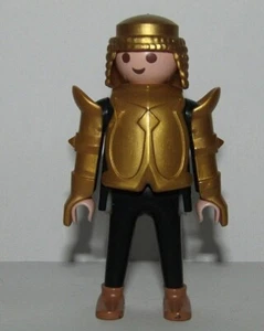 Playmobil Figure Medieval Dragon Soldier Knight w/ golden coat of mail - C46 - Picture 1 of 3