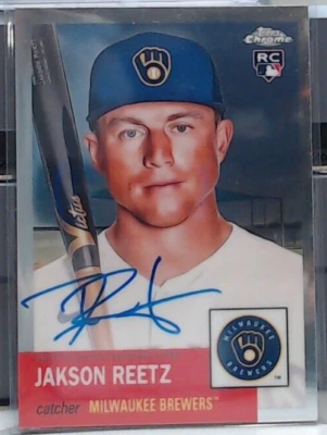 2022 TOPPS CHROME PLATINUM JAKSON REETZ ROOKIE AUTO #CPA-JRE BREWERS MSK - Image 1 of 2