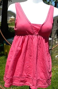 CAMISA ROSA MUJER ABCROMBIE & FITCH TALLA PEQUEÑA ELÁSTICA EN ZONA COSTILLADA - Imagen 1 de 1