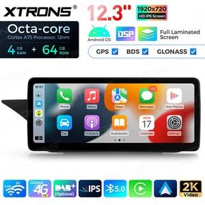 12.3" HD Android 14 Retrofit Car Stereo Navi For Benz E-Class S212 W212 NTG4.0 - Picture 1 of 17