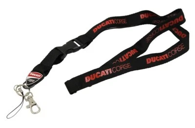 Cordón Ducati Corse/Soporte Pit Pass con Llavero Negro | OE 987672021 Genuino Foto 1 de 4