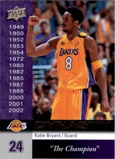 2008-09 Upper Deck Lakers Dynasty #LAL1 Kobe Bryant 