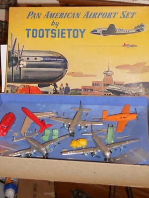 CAJA TOOTSIETOY AÑOS 50 AEROPUERTO PANAMERICANO SET LOTE AVIONES JUEGO COMPLETO Foto 1 de 4