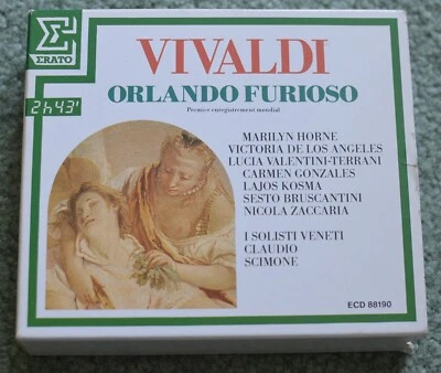 Vivaldi~Orlando Furioso~CD 1978~3 Disc set~Erato~Horne~Los Angeles~Bruscantini+ - Image 1 of 3