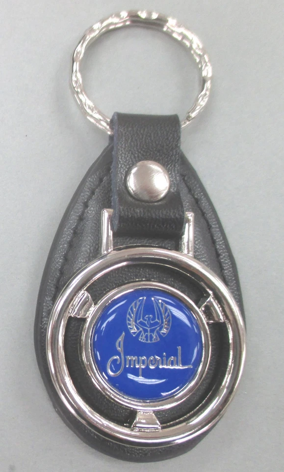 蓝色 IMPERIAL 1321 克莱斯勒迷你方向盘皮革钥匙圈 1952 1953 1954 — 第 1/4 张图片