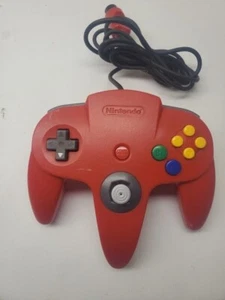 Controller rosso ufficiale Nintendo 64 OEM N64 stick stretto originale - Foto 1 di 2