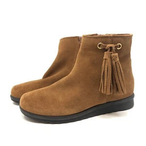 Vaneli Sport hellbraune Wildleder-Stiefeletten Quasten Kinder 4M/Damen 5,5-6 - Bild 1 von 9