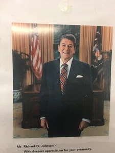Professionally Matted Picture & Signed Ronald Reagan-Richard G. Johnson error? - Picture 1 of 6