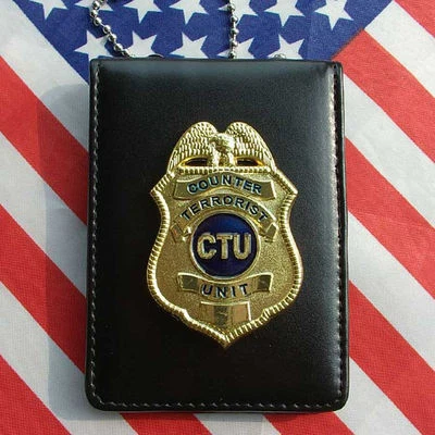 24 Hours TV Series CTU Special Agent Prop Badge With Holder & Chain-US154 - Image 1 of 3