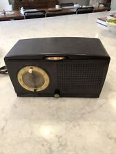 Rare Vintage Canadian Marconi Model 322 Portable Tube Clock Radio
