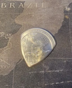 Guitar Pick Coin Cut From A USA Quarter 25 Cent Coin 2015 Kisatchie  - Picture 1 of 2
