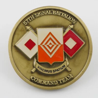[406] 57th Signal Battalion Command Team Challenge Coin - Image 1 of 2