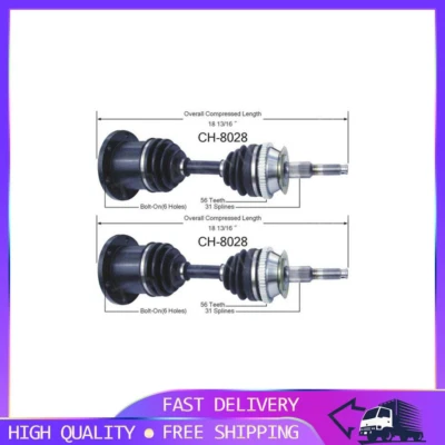 Juego de 2 ejes delanteros TrakMotive CV derecha izquierda para Dodge Dakota 1991-1996 4x4 Foto 1 de 3