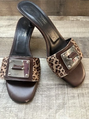 Donald J Pliner Kim Diapositiva Estampado Leopardo Talla 8 1/2 M Foto 1 de 4