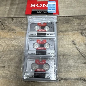 Paquete de 3 cintas de casete en blanco Sony MC-60 ¡TOTALMENTE NUEVAS!! Cintas de 60 minutos - Imagen 1 de 2